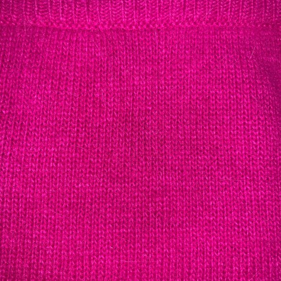 Vintage Laura Winston Lambs wool magenta knit midi skirt - Picture 3 of 3
